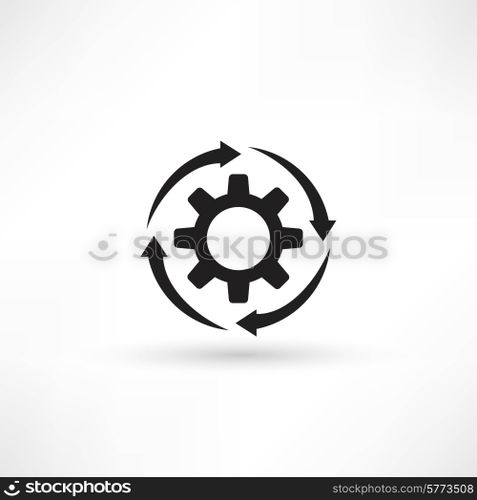 Cogs - vector icon