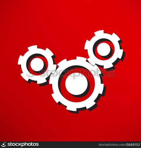 Cogs - vector icon
