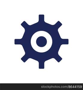Cogwheel black glyph ui icon. Access to setups. Technical settings. User interface design. Silhouette symbol on white space. Solid pictogram for web, mobile. Isolated vector illustration. Cogwheel black glyph ui icon