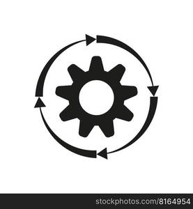 Cogwheel gear, setting symbol. Linear infographic. Vector illustration. EPS 10.. Cogwheel gear, setting symbol. Linear infographic. Vector illustration.