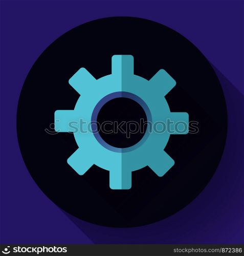 Cogwheel Icon. symbol technologies. Flat design style.. Cogwheel Icon. Develop symbol. Flat design style