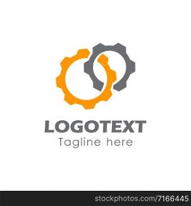 Cogwheel logo design template for engineering, developing or service company