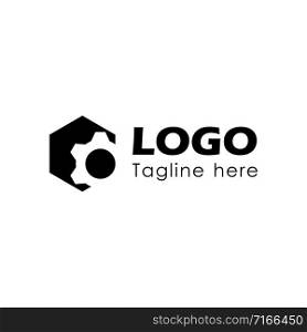 Cogwheel logo design template for engineering, developing or service company