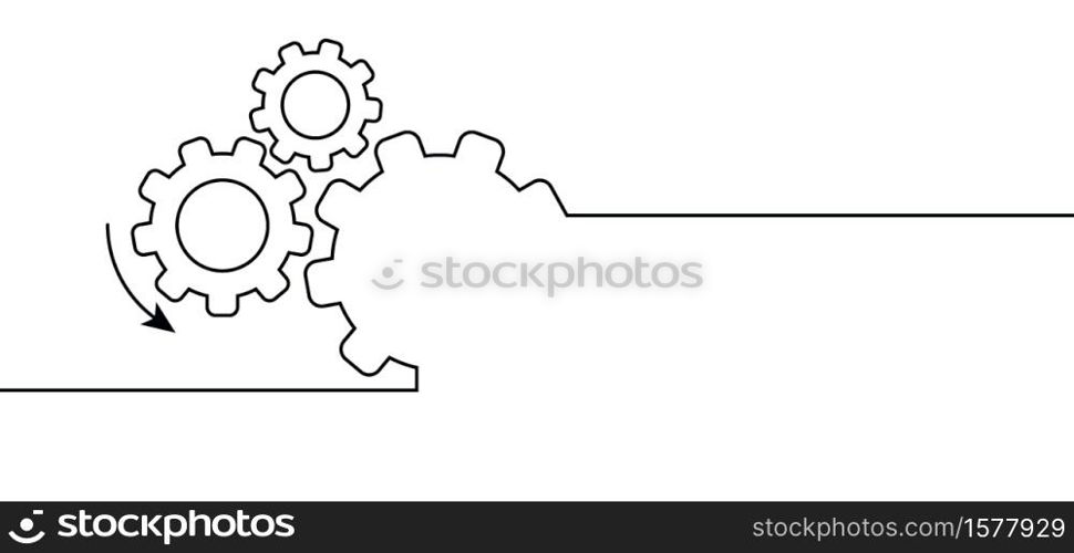 Cogwheels brain Think. big ideas. Gear mechanism settings tools. Vector cogs signs Cogwheel concept icons. Gears in Progress. Cog icon. Teamwork.