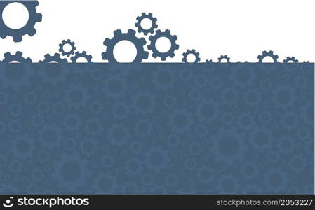 Cogwheels chaos brain. Cogwheel, gear mechanism settings tools. Fun drawing vector gears person icon or sign. Service cog brain pattern or template banner. Think big ideas.