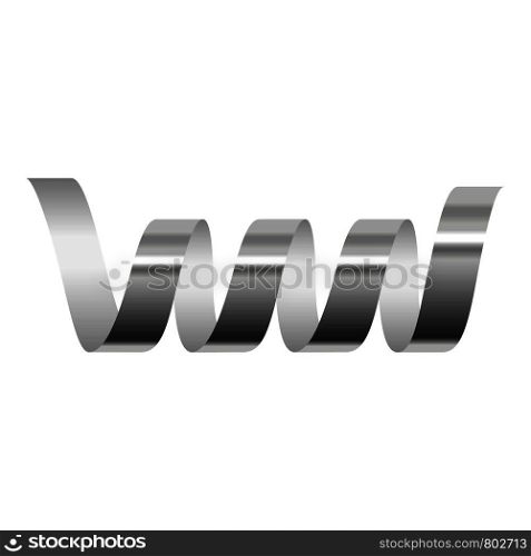 Coil serpentine icon. Realistic illustration of coil serpentine vector icon for web design isolated on white background. Coil serpentine icon, realistic style