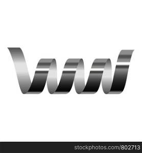 Coil serpentine icon. Realistic illustration of coil serpentine vector icon for web design isolated on white background. Coil serpentine icon, realistic style