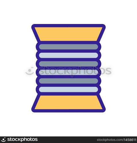 coiled cable cord icon vector. coiled cable cord sign. color symbol illustration. coiled cable cord icon vector outline illustration