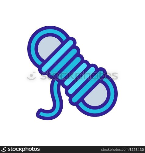 coiled rope icon vector. coiled rope sign. color symbol illustration. coiled rope icon vector outline illustration