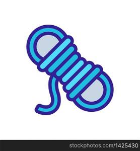 coiled rope icon vector. coiled rope sign. color symbol illustration. coiled rope icon vector outline illustration