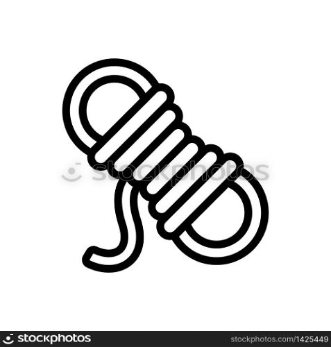 coiled rope icon vector. coiled rope sign. isolated contour symbol illustration. coiled rope icon vector outline illustration