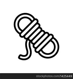 coiled rope icon vector. coiled rope sign. isolated contour symbol illustration. coiled rope icon vector outline illustration