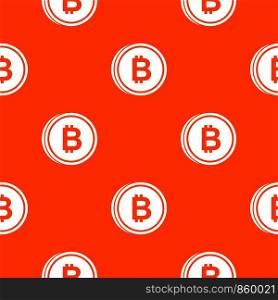 Coin bat pattern repeat seamless in orange color for any design. Vector geometric illustration. Coin bat pattern seamless