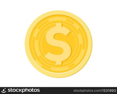 coin dollar. concept of monetary collection or strategy of profit or benefit making in business vector design.