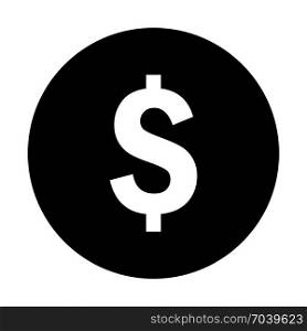 Coin, dollar currency, icon on isolated background