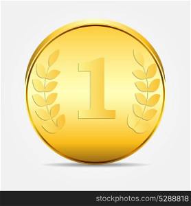 coin gold vector icon vector illustration