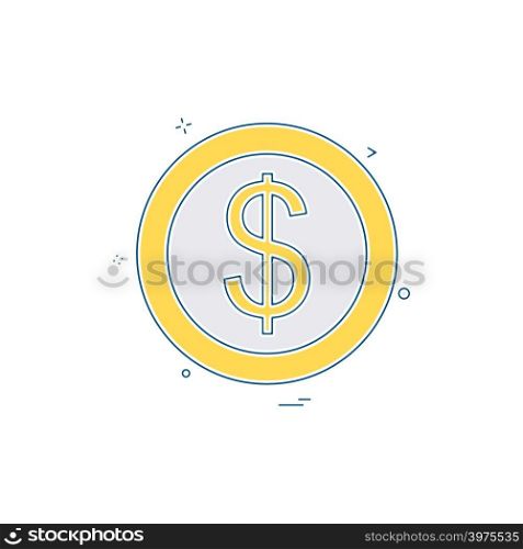 Coin icon design vector