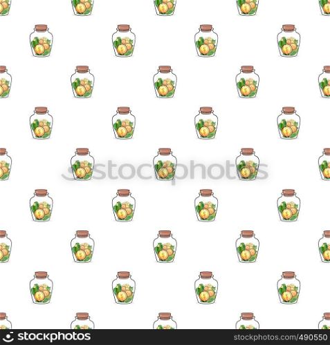 Coin in jar pattern seamless repeat in cartoon style vector illustration. Coin in jar pattern