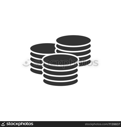 Coin stack icon graphic design template vector isolated. Coin stack icon graphic design template vector