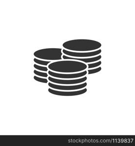 Coin stack icon graphic design template vector isolated. Coin stack icon graphic design template vector