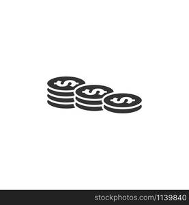 Coin stack icon graphic design template vector isolated. Coin stack icon graphic design template vector