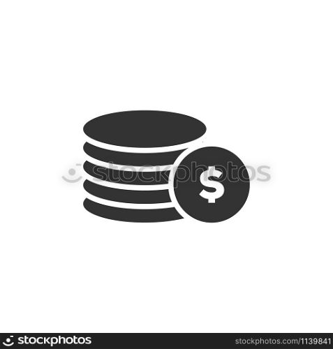 Coin stack icon graphic design template vector isolated. Coin stack icon graphic design template vector