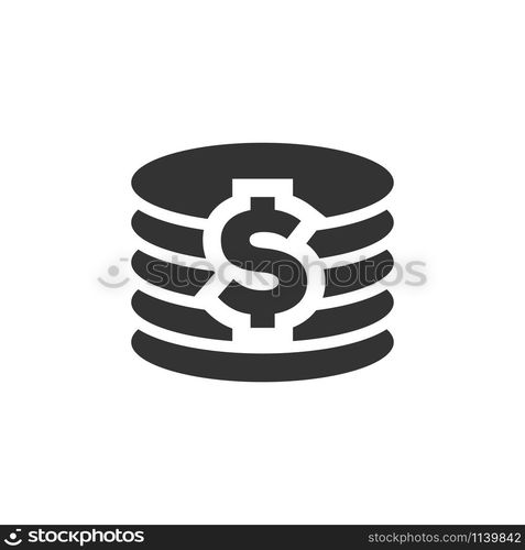 Coin stack icon graphic design template vector isolated. Coin stack icon graphic design template vector