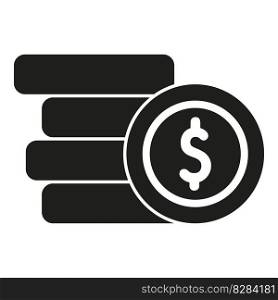Coin stack icon simple vector. Money finance. Business reserve. Coin stack icon simple vector. Money finance