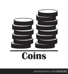 coin stack icon vector illustration symbol design