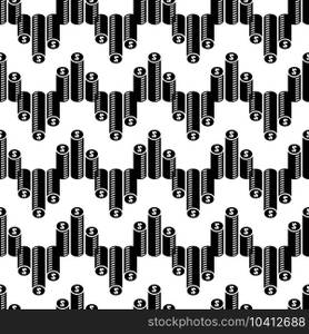 Coin stack pattern seamless background texture repeat wallpaper geometric vector. Coin stack pattern seamless vector