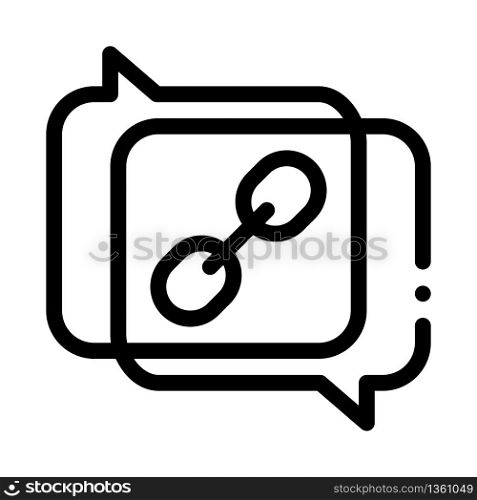 coincidence of two opinions icon vector. coincidence of two opinions sign. isolated contour symbol illustration. coincidence of two opinions icon vector outline illustration