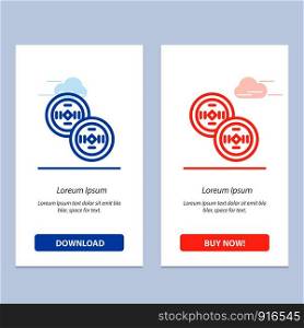 Coins, China, Chinese Blue and Red Download and Buy Now web Widget Card Template