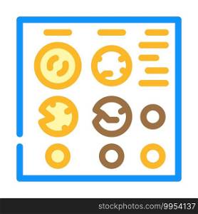 coins museum exhibit color icon vector. coins museum exhibit sign. isolated symbol illustration. coins museum exhibit color icon vector illustration