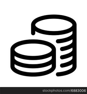 coins stack, icon on isolated background