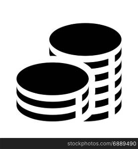 coins stack, icon on isolated background