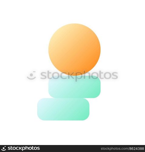 Coins stack pixel perfect flat gradient color ui icon. Investment online. Betting on internet. Simple filled pictogram. GUI, UX design for mobile application. Vector isolated RGB illustration. Coins stack pixel perfect flat gradient color ui icon