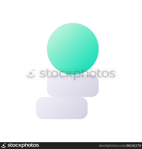 Coins stack pixel perfect flat gradient two-color ui icon. Investment online. Betting on internet. Simple filled pictogram. GUI, UX design for mobile application. Vector isolated RGB illustration. Coins stack pixel perfect flat gradient two-color ui icon