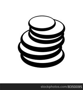 Coins stack vector illustration. Money stacked coins icon in flat style. Coins stack vector illustration. Money stacked coins icon in flat style.