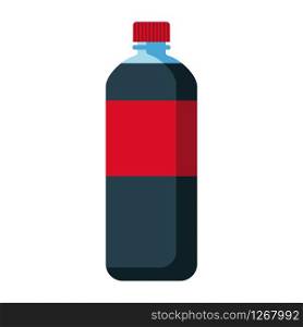 coke bottle dark water red label vector illustration