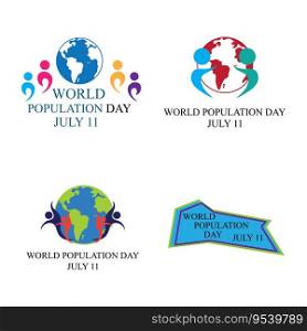 col≤ction of logos and symbols for world population day