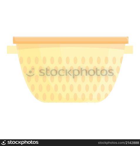 Colander sieve icon cartoon vector. Kitchen pasta. Cooking boil. Colander sieve icon cartoon vector. Kitchen pasta