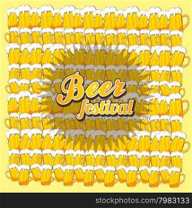 cold beer theme graphic art vector illustration. beer