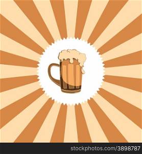cold beer theme graphic art vector illustration. cold beer