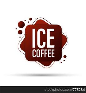 Cold brew iced coffee. Vector illustration.. Cold brew iced coffee. Vector stock illustration.