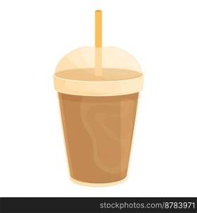Cold coffee menu icon cartoon vector. Drink cafe. Espresso drink. Cold coffee menu icon cartoon vector. Drink cafe