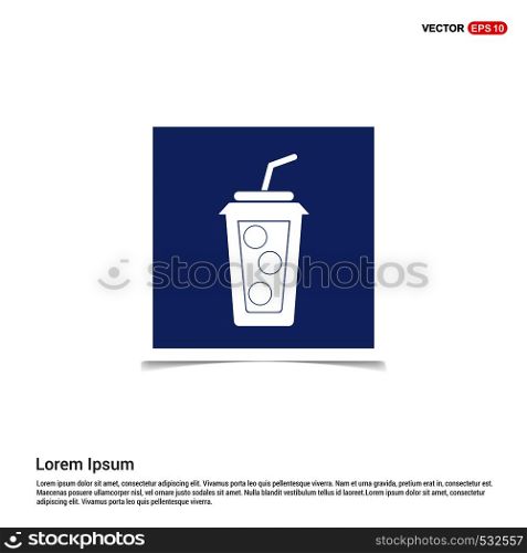 Cold drink icon - Blue photo Frame