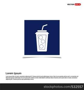 Cold drink icon - Blue photo Frame