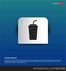 Cold drink icon - Blue Sticker button