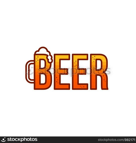 cold glass of beer october fest vector art. cold glass of beer october fest vector