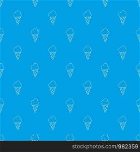 Cold ice cream pattern vector seamless blue repeat for any use. Cold ice cream pattern vector seamless blue